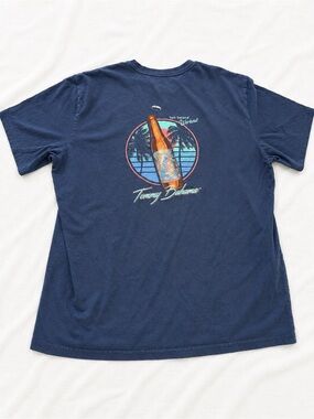 Tommy Bahama Navy Blue Tropical Beer Graphic Tee